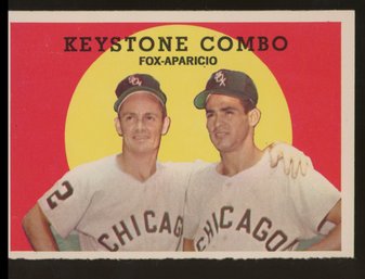 1959 TOPPS BASEBALL KEYSTONE COMBO ~ FOX, APARICIO