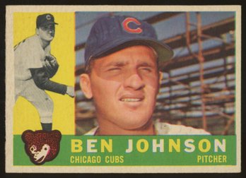 1960 TOPPS BASEBALL Ben Johnson RC HIGH #