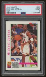 1992 NBA HOOPS MICHAEL JORDAN USA ~ PSA MINT 9