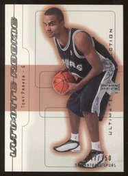 2002 UPPER DECK ULTIMATE COLLECTION BASKETBALL TONY PARKER ROOKIE #'D/750