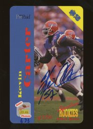 1995 Signature Rookies Phone Card Kevin Carter Autograph #'D/3750