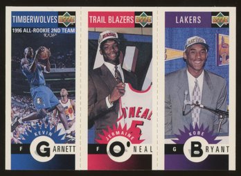 1996-97 Upper Deck Collector's Choice Basketball ~ Garnett-O'Neal-Bryant