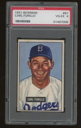 1951 Bowman #81 Carl Furillo PSA 4