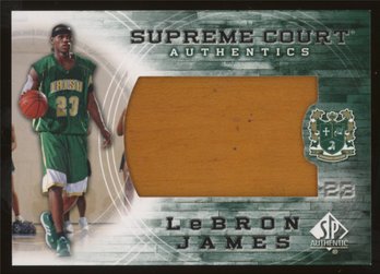 Lebron James 2013-14 SP Authentic Supreme Court Game Used Floor