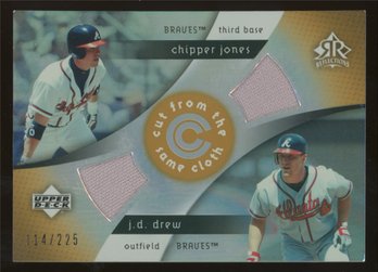 2005 Reflections Cut From The Same Cloth /225 JD Drew Chipper Jones