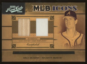 2005 Playoff Prime Cuts MLB Icons Combo Bats/Jerseys /25 Dale Murphy