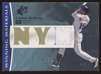 Carlos Beltran 2008 SPx Winning Materials MLB /99