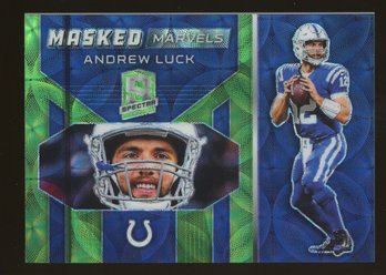 2019 SPECTRA ANDREW LUCK MASKED MARVELS #'D/30