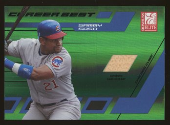 2004 DONRUSS ELITE CAREER BEST SAMMY SOSA GAME-USED BAT RELIC #'D/200