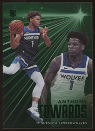 Anthony Edwards 2020-21 Chronicles Green Par. Essentials Holo Rookie Card #203