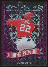 JUAN SOTO 2021 Panini Chronicles Crusade Purple Velocity Prizm #18 Nationals