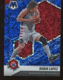 2020-21 Panini Mosaic Robin Lopez Fast Break Blue Prizm #'d/85