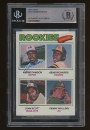 1977 TOPPS ANDRE DAWSON ROOKIE AUTO BGS AUTHENTIC