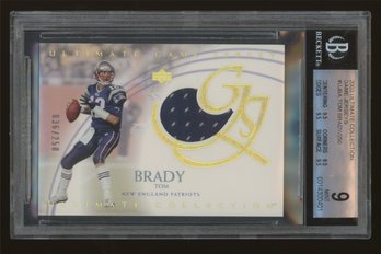 2003 ULTIMATE COLLECTION TOM BRADY GAME JERSEYS /250 BGS 9
