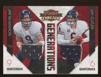 2010 Panini Threads Generations Jay Cutler, Jim McMahon Player-worn Patches #'d/200