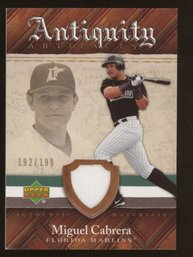 2007 Upper Deck Artifacts Antiquity Miguel Cabrera Game-used Jersey Patch