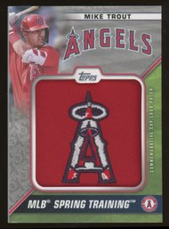 2021 Topps Spring Training Mike Trout Cap Logo Patch Card