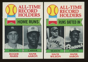 1979 Hank Aaron - All Time Record Holders, Home Runs And RBI Cards