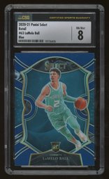 2020-21 PANINI SELECT RETAIL LAMELO BALL BLUE ~ CSG NM-MT 8