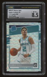 2020-21 DONRUSS OPTIC FANATICS EXCLUSIVE SET LAMELO BALL RATED ROOKIE ~ CSG NM-MT 8.5