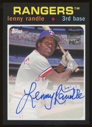 2017 Topps Archives Lenny Randle Fan Favorites ON-CARD Autograph