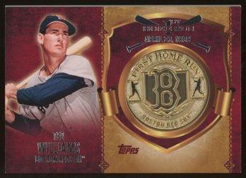 2015 Topps Ted Williams First Home Run Commemorative Medallion Card