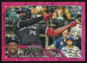 2023 TOPPS CHROME SERIES 2 ELOY JIMENEZ PINK DISCO REFRACTOR