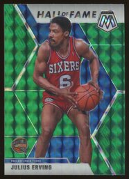 JULIUS ERVING 2019-20 Panini MOSAIC GREEN Card #288 Philadelphia 76ers NM