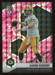 2021 Panini Mosaic Pink Prizm #79 Aaron Rodgers Green Bay Packers