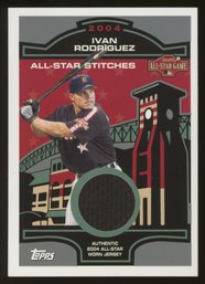 Ivan Rodriguez Card 2005 Topps All-Star Stitches Relics #IR