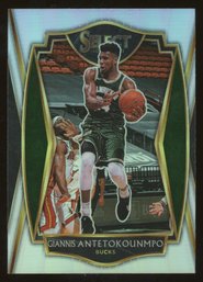 2020-21 Panini Select Premier Silver Prizm Giannis Antetokounmpo Card #117 Bucks