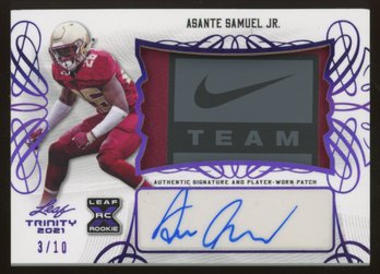 2021 Leaf Trinity ASANTE SAMUEL JR JUMBO PATCH RPA /10