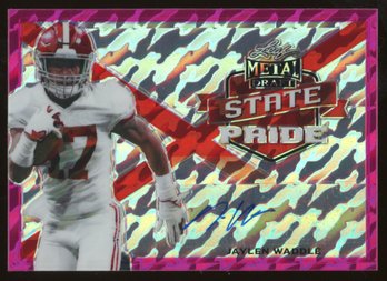 JAYLEN WADDLE 2021 LEAF METAL DRAFT FOOTBALL ROOKIE AUTO 1/25