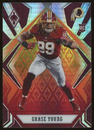 2020 Panini Phoenix Fire Burst #112 Chase Young Washington Football Team Rookie Football Card