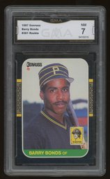 1987 DONRUSS BASEBALL BARRY BONDS ROOKIE ~ GMA NM 7