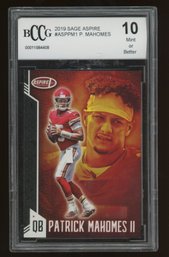 2019 SAGE ASPIRE PATRICK MAHOMES ~ BCCG GEM MT 10