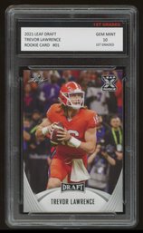 2021 LEAF DRAFT TREVOR LAWRENCE ROOKIE ~ 1ST GRADED GEM MT 10