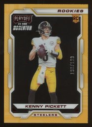 2022 Panini Chronicles Playoff Kenny Pickett Clear Red Parallel Rookie #'D/199