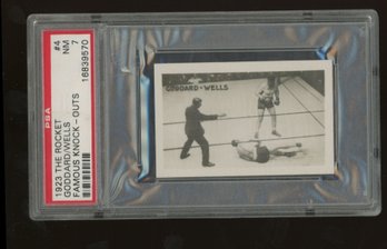 1923 ROCKET GODDARD/WELLS BOXING CARD PSA 7