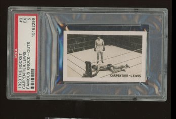 1923 ROCKET LEWIS/CARPENTER BOXING CARD PSA 5