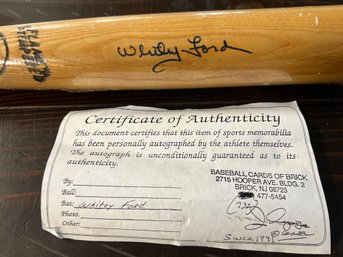 Whitey Ford Autographed Baseball Bat