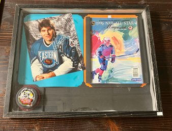 Ray Bourque Signed All Star Game Puck And Photo With Program