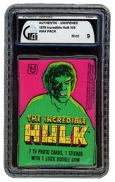 1979 Topps Incredible Hulk Wax Pack GAI 9 MINT