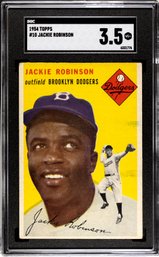 1954 TOPPS #10 JACKIE ROBINSON SGC 3.5 BASEBALL CARD