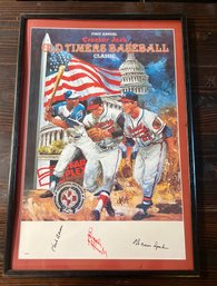 Old Timers Baseball Signed By Hank Aaron, Warren Spahn, Brooks Robinson  Jsa  Coa