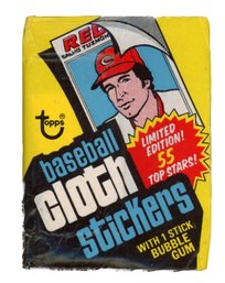 1977 TOPPS BASEBALL 'CLOTH STICKERS' UNOPENED WAX PACK