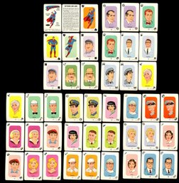 VINTAGE Used 1966 Whitman SUPERMAN Playing Card Game Complete Set (45 Cards)