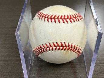 Drew Bledsoe Autographed Baseball (faded)