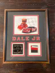 Dale Earnhardt Jr Framed Piece Of Nascar Vehicle