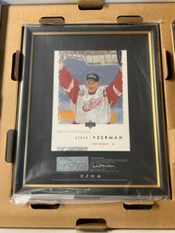 Steve Yzerman Autographed Photo Display With Box Upper Deck Certified UDA
